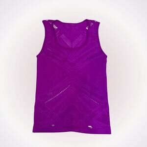 Fabletics Purple Mesh Seamless Tank Top | Sz S (NO TAG)